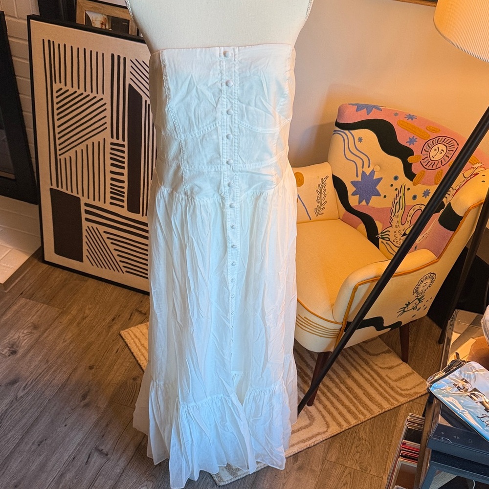 Mare Mare Elegant White Strapless Dress